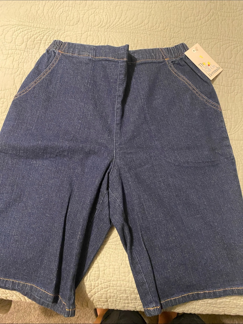 Girls Dark Blue Denim Shorts